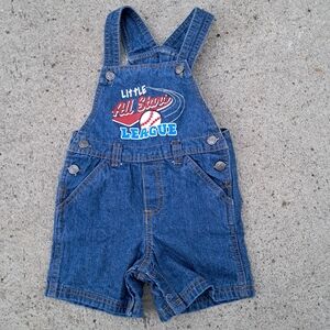 Little All Stars League Denim Overalls